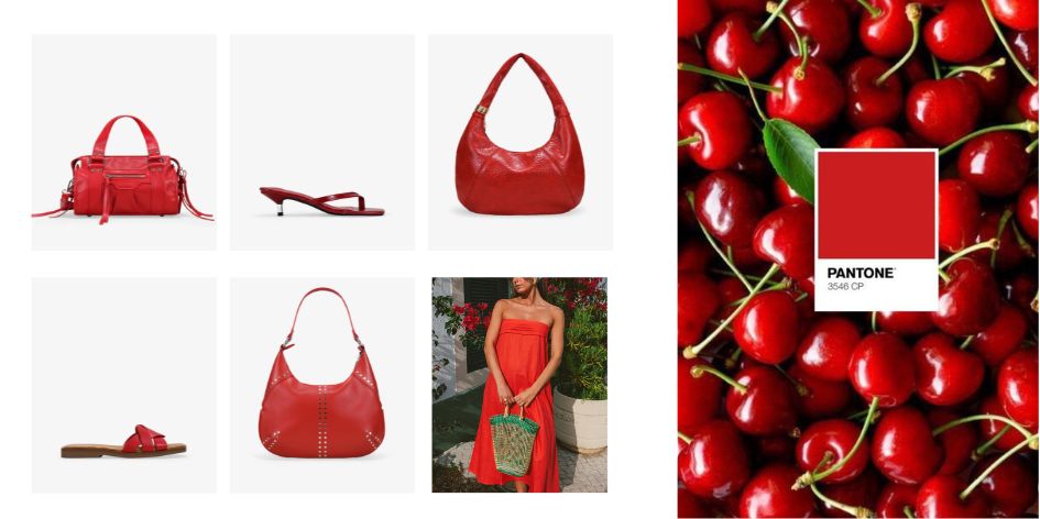Sandalias y bolsos rojos