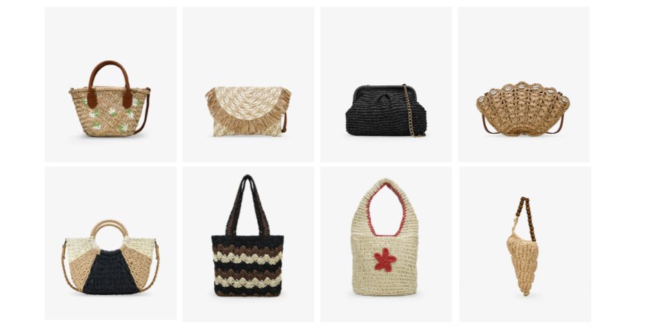 Bolsos de rafia