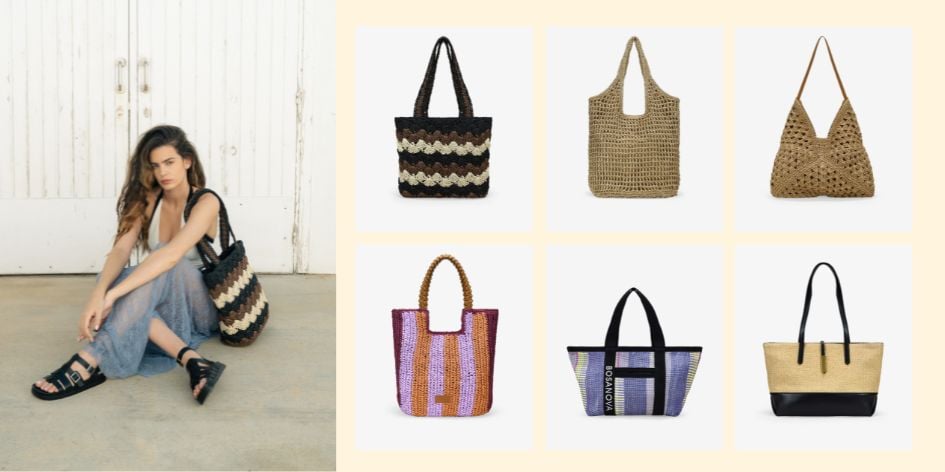 Bolsos de rafia