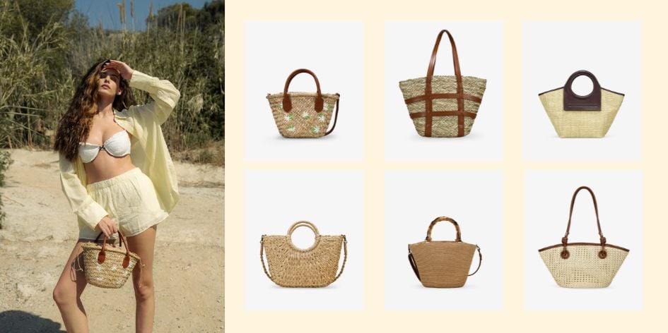 Bolsos de rafia