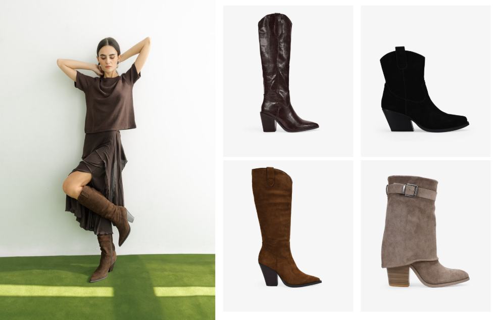 Botas cowboy con tacón